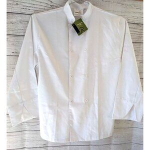 New Chefbasics Chef Uniform Jacket White Long Sleeves Teflon Water Repellent  L